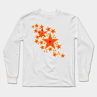 Red & orange stars Long Sleeve T-Shirt